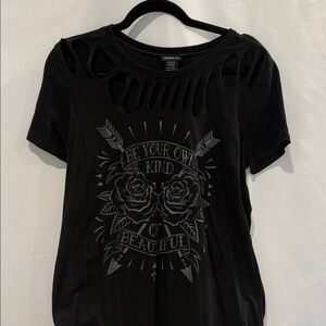 Torrid Black Cutout Graphic Tee